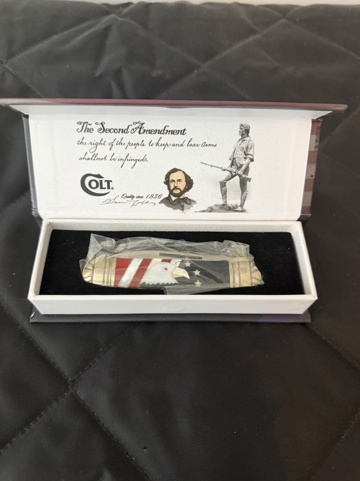 RARE COLT CT-714 2nd Amendment Series Pearl Eagle Pocketknife NOS Original Box