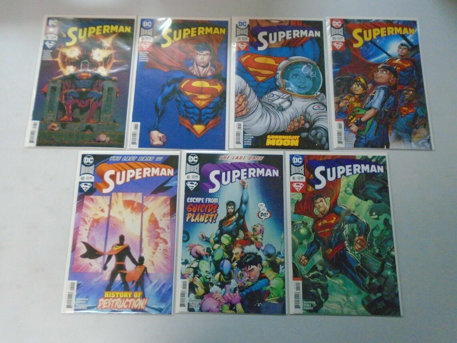 Superman lot (4th series) from:#36-45 with variants 8.0 VF (2018)