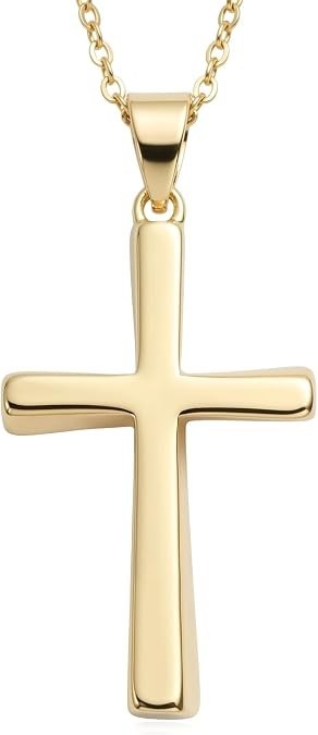 Cross Necklace for Women 14K Gold Cross Necklace Gold Cross Chain Minimalist Pen
