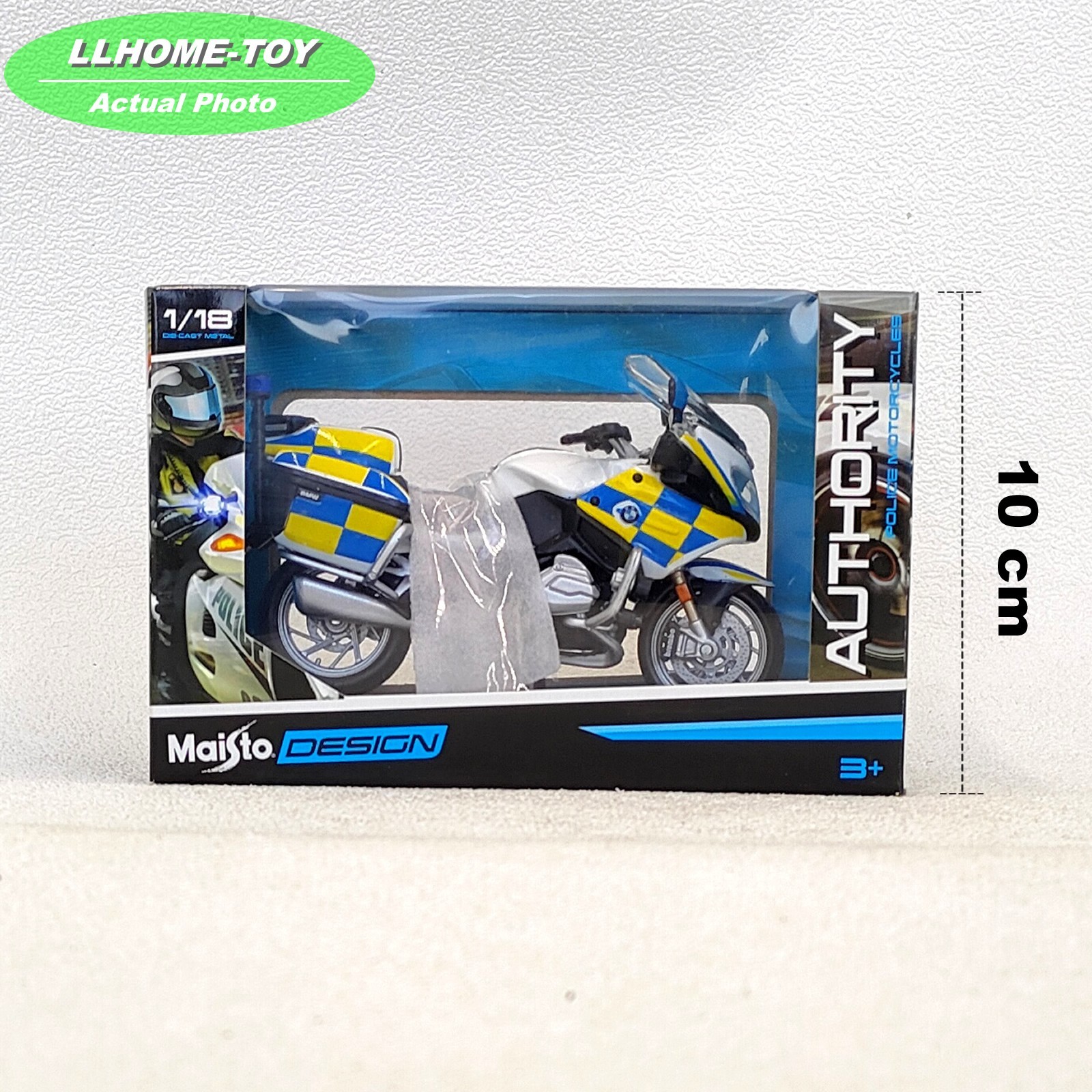 MAISTO 1:18 BMW 1200 RT Police MOTORCYCLE Bike Model collection Toy Gift NIB