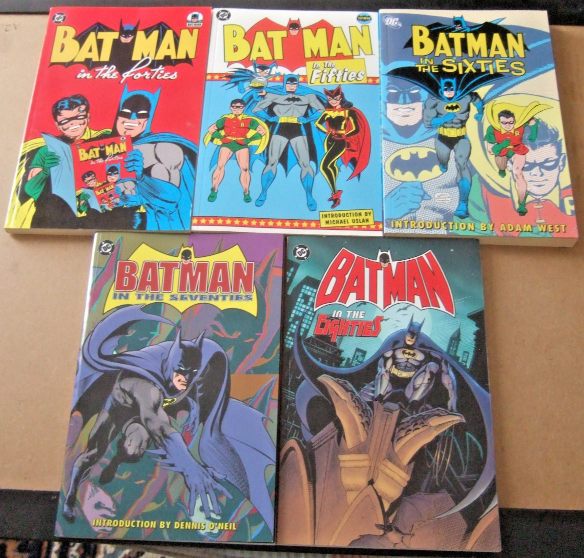 BATMAN IN THE 40s, 50s, 60s, 70s, 80s   5 TPB SET    DC COMICS   HTF   VG
