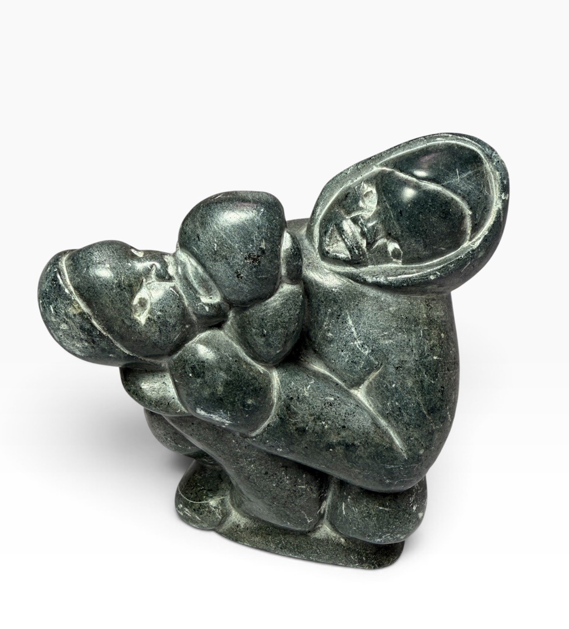 Hand Carved Inuit soapstone carving 