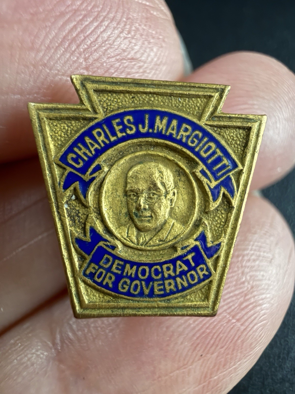 Vtg 1938 Pin Charles J. Margiotti \