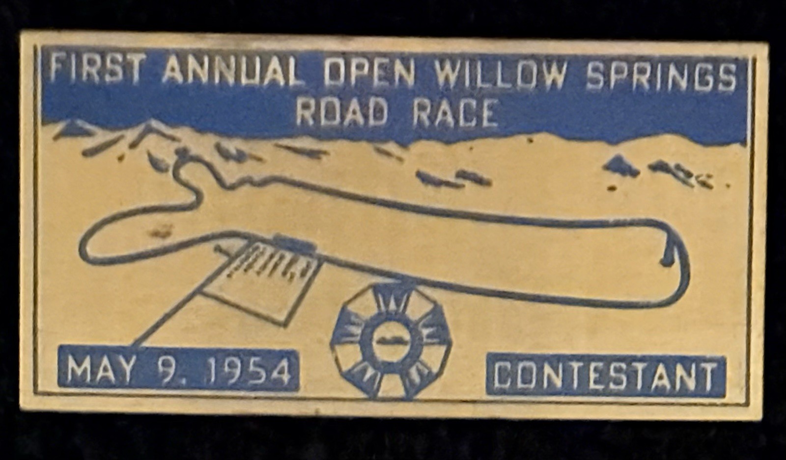1954 Willow Springs Contestant Plaque, Original UNUSED, Very Rare Item