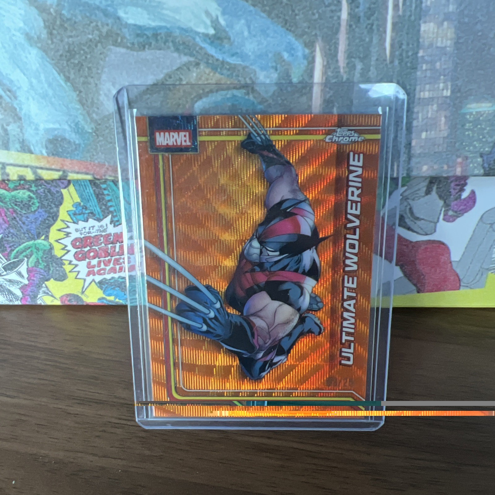 2026 Topps Chrome Marvel Ultimate Wolverine Orange Wave Refractor 03/25