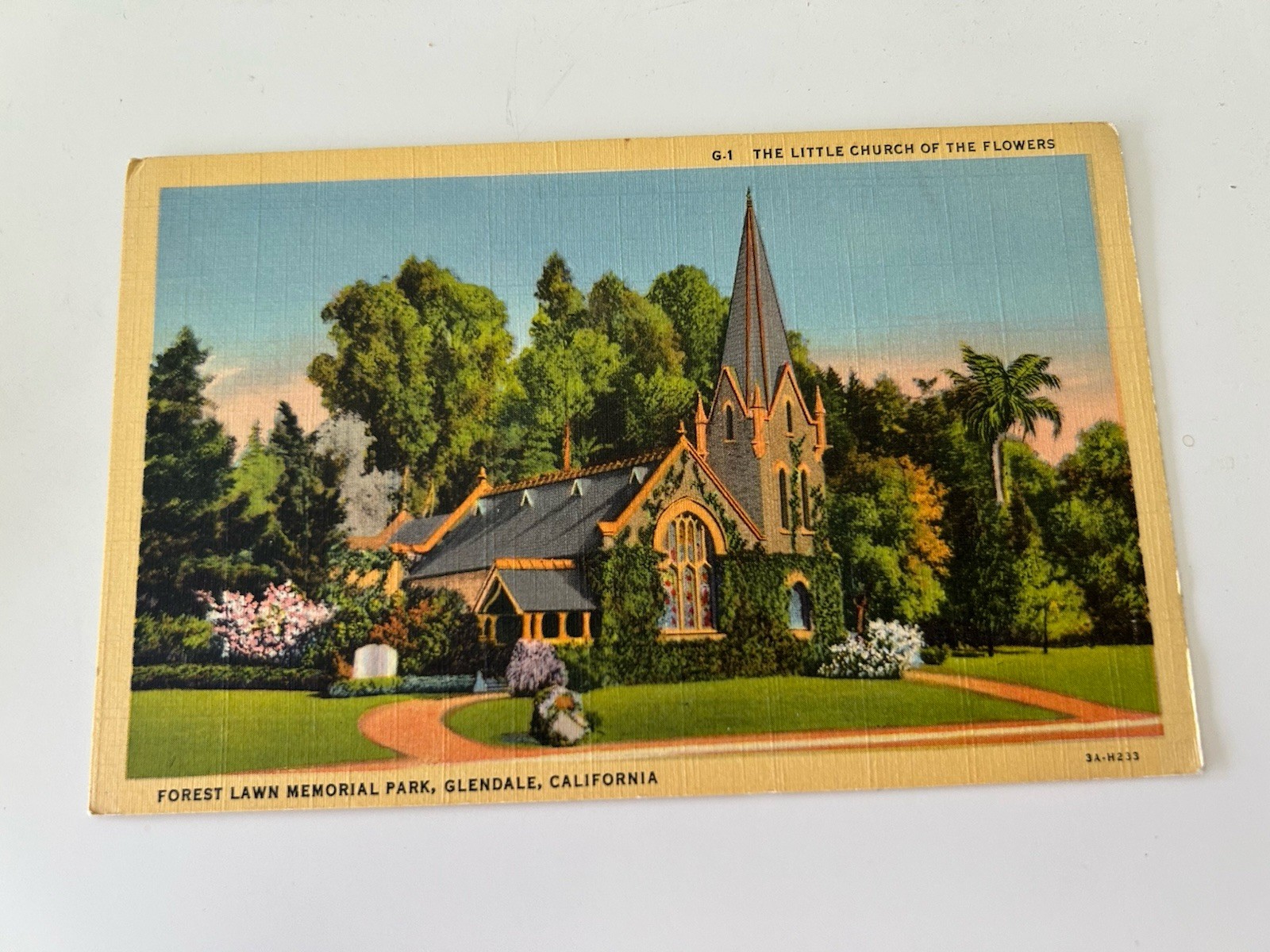 The Little Church of the Flowers Forest Lawn Memorial Park Glendale CA Postcard