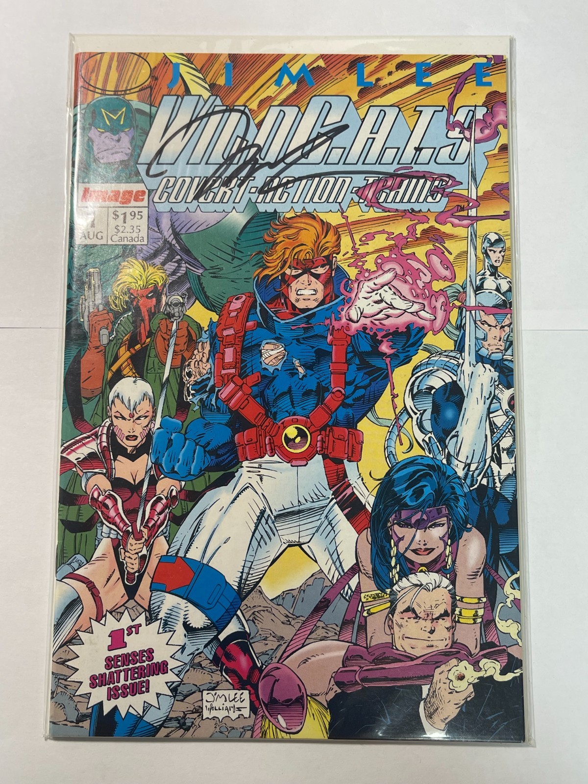 WildC.A.T.s #1 1992 Signed Jim Lee 1st Appearance Wildcats Image Comics Key WildC.A.T.s #1 1992 Signed Jim Lee 1st Appearance Wildcats Image Comics Key