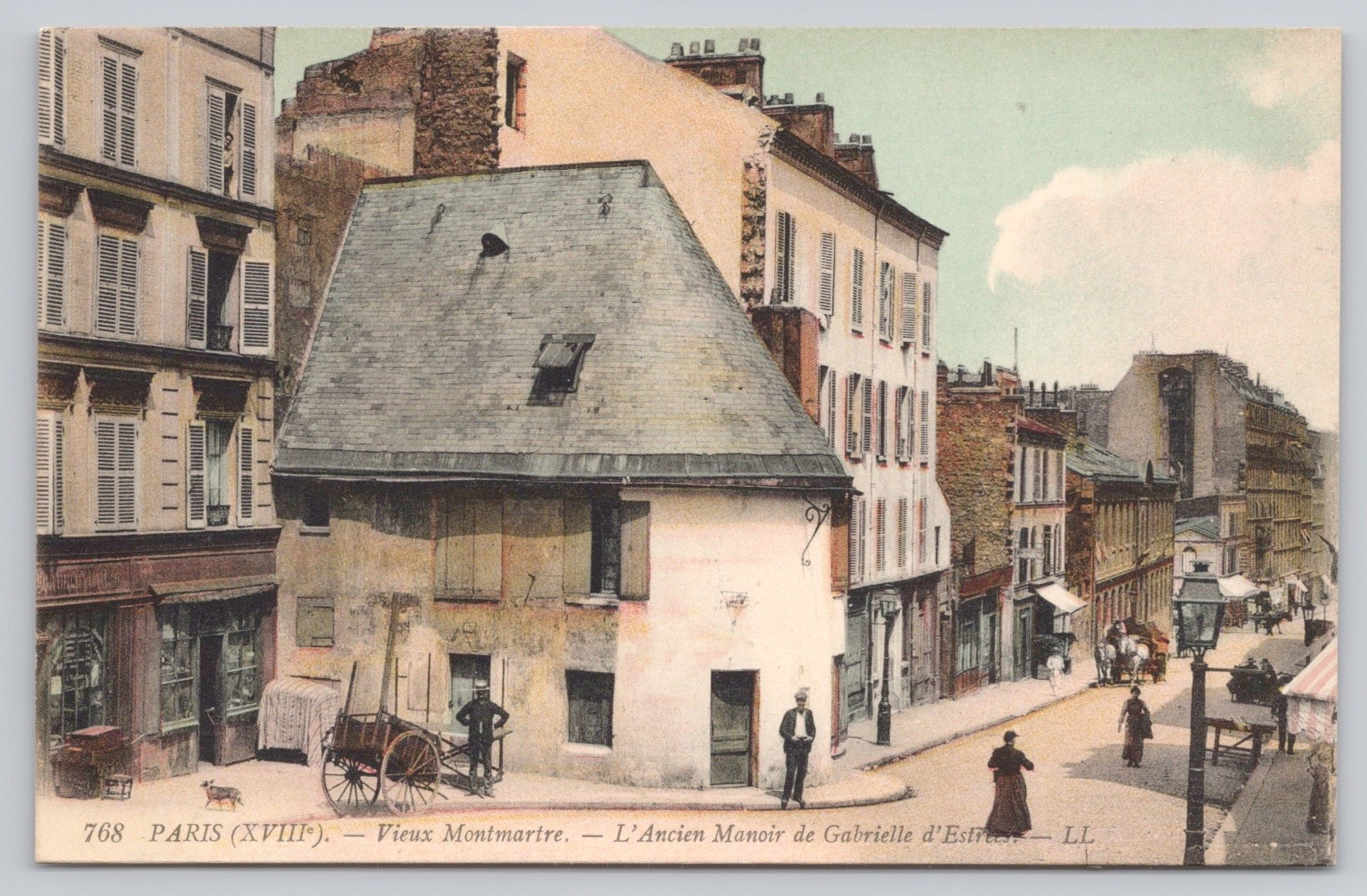 Paris Montmartre Old Manor Gabrielle d'Estrées LL Vintage Postcard c1900s