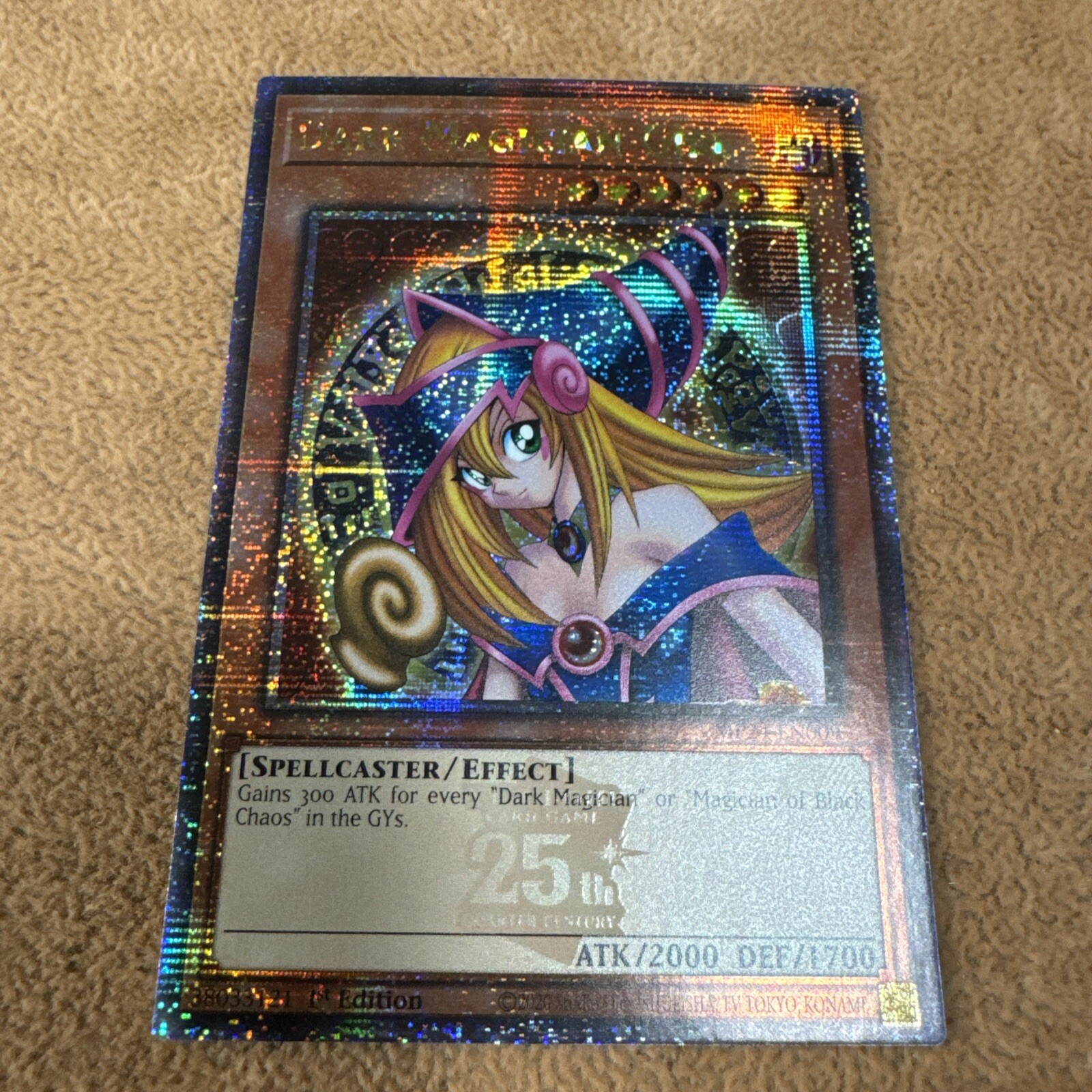 🔥 YUGIOH Dark Magician Girl MP24-EN009 QUARTER CENTURY SECRET RARE NM 1ST ED