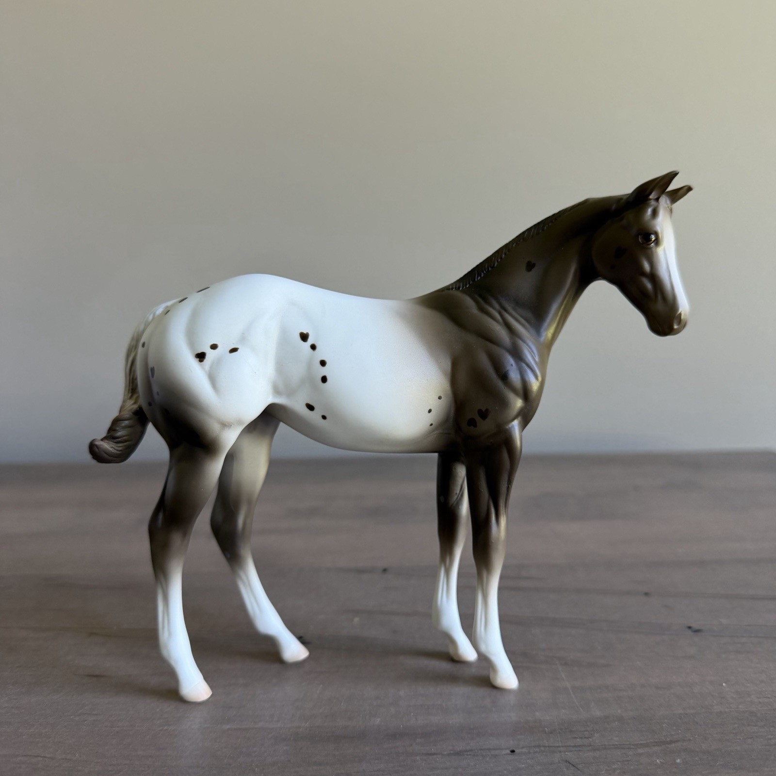 Peter Stone Horse Weanling 2015 OOAK Chocolate Strawberry Shortcake Appaloosa