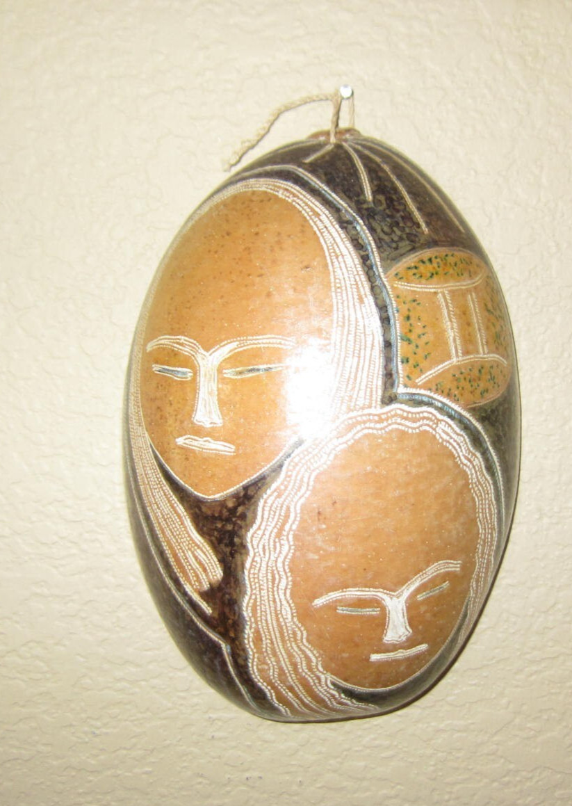 Vintage 1992 Hand Carved Folk Art Wall Decor Signed Venezuela Vintage 1992 Hand Carved Folk Art Wall Decor Signed Venezuela