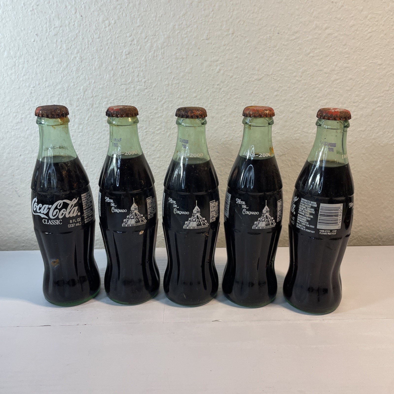 Vintage Unopened Coca Cola bottles 5 pack Hotel Del Coronado 1996-99