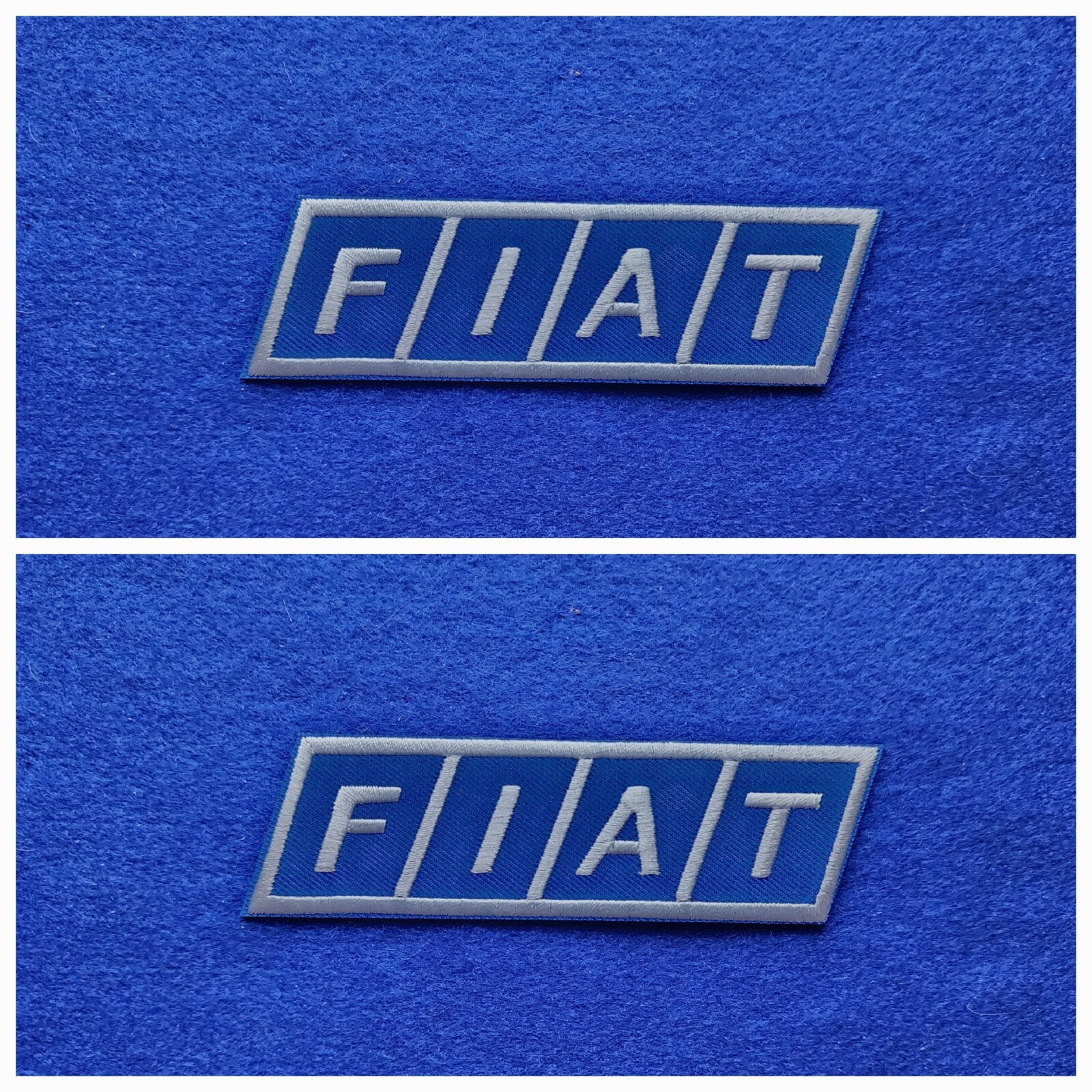 A Pair Of Motor Car Racing Patches Sew / Iron On Badges Fiat (a) Stripe