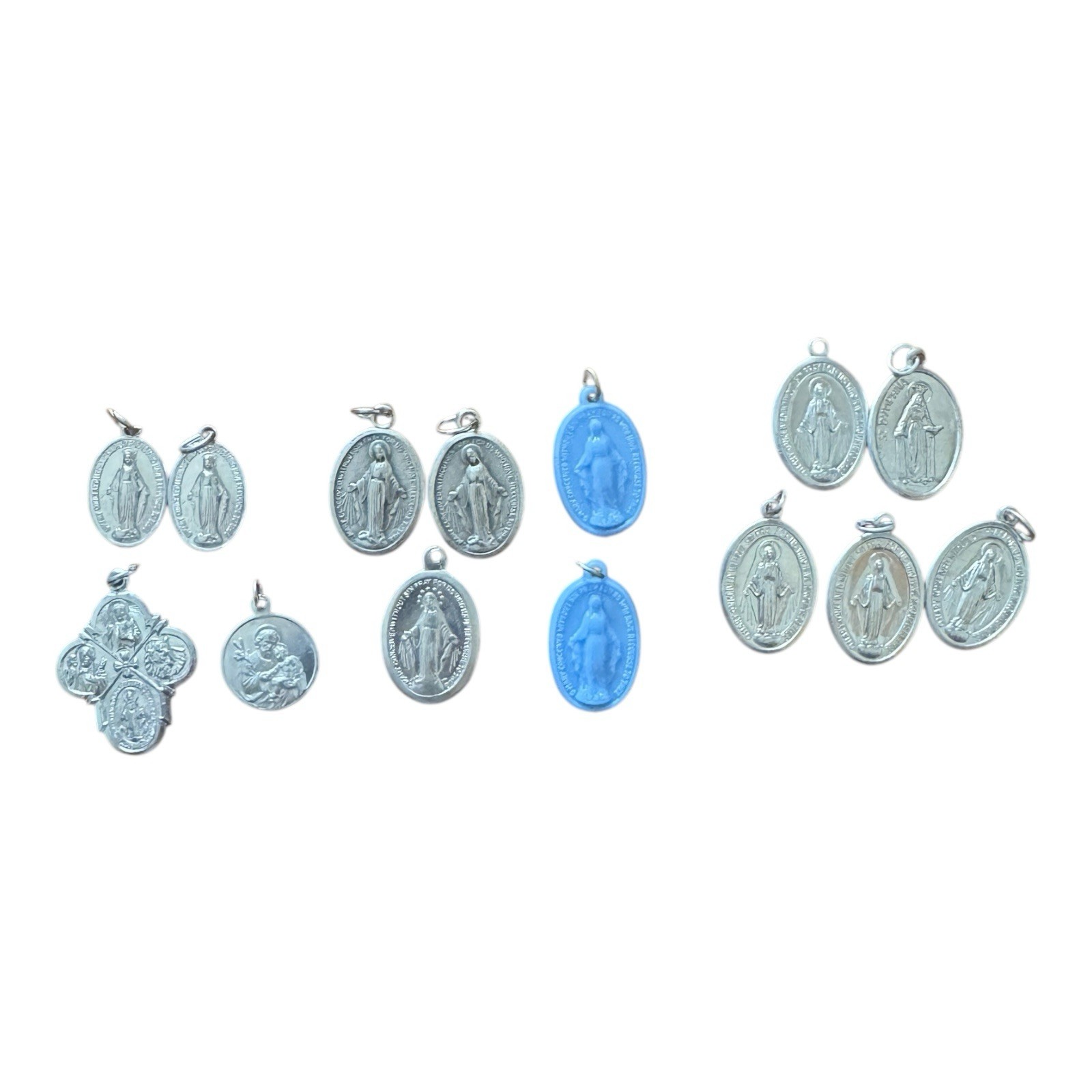Miraculous Medal Charm for Rosary Bracelet Italy Lot 14 Pcs