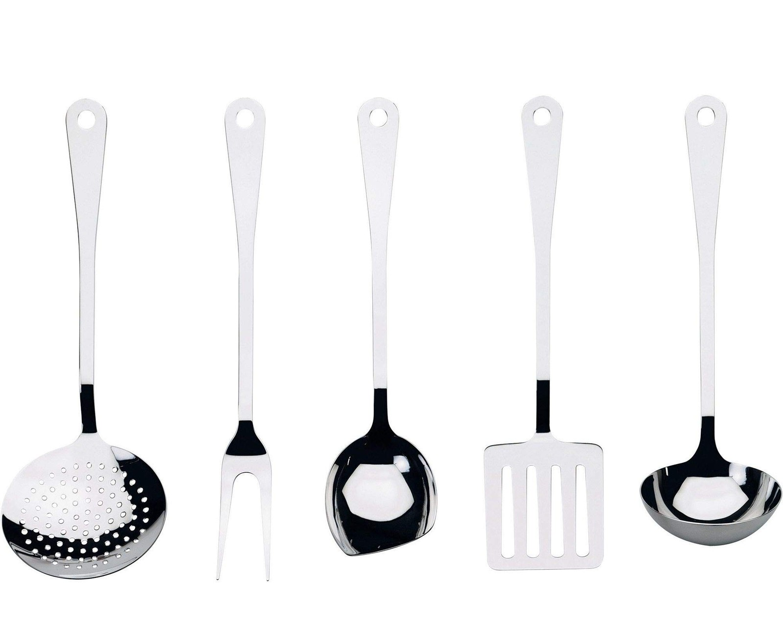Alessi AJM19S5 L Five-Pieces Set, Silver