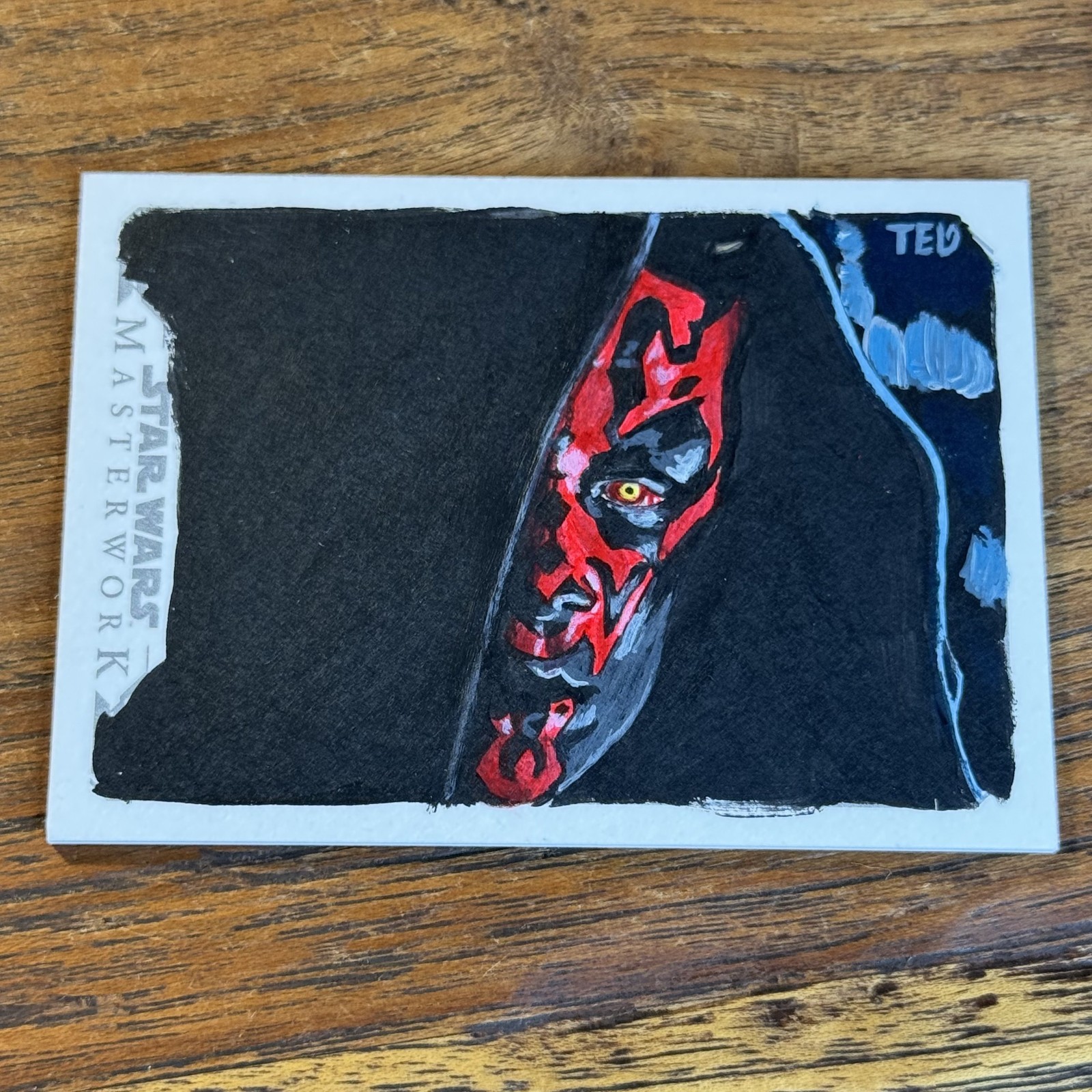 Darth Maul 2015 Topps Star Wars Masterwork SKETCH 1/1 Card by Ted Dastick Jr.