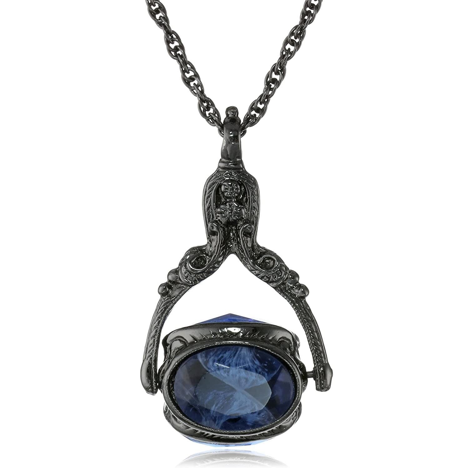 1928 Jewelry Company 1928 Jewelry Sapphire Blue Crystal 3 Sided Rotating Spinner 1928 Jewelry Company 1928 Jewelry Sapphire Blue Crystal 3 Sided Rotating Spinner