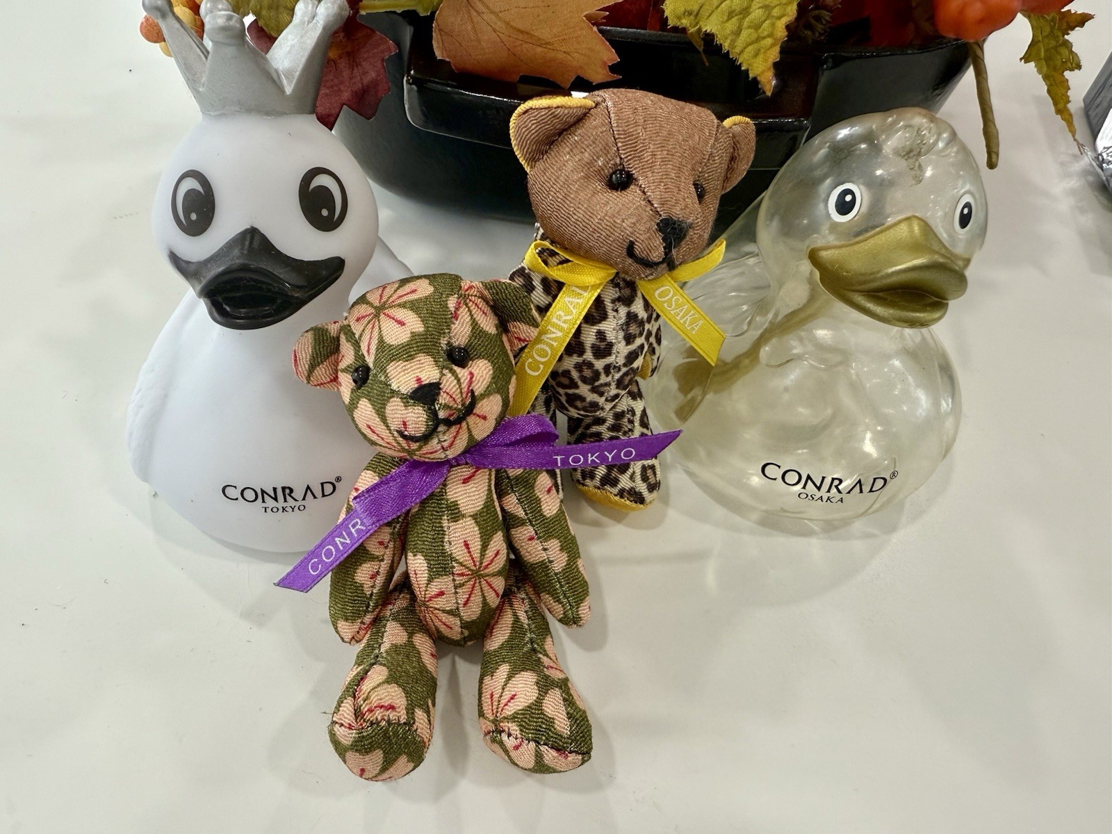 Conrad Rubber Ducks + Bears , Tokyo Japan and Osaka Japan Lot Of 4