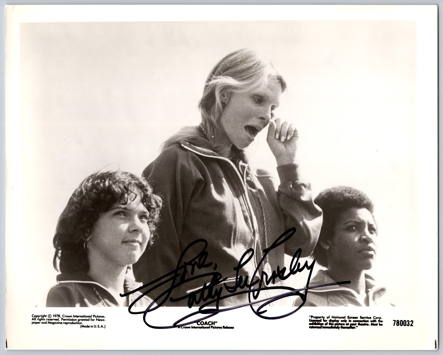 Cathy Lee Crosby Autograph 1978 COACH Movie Photo Crown International Pictures