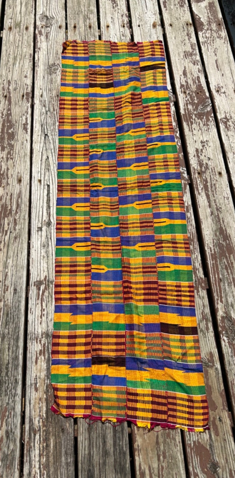 Beautiful African Hand Woven Kente Cloth Textile  63\