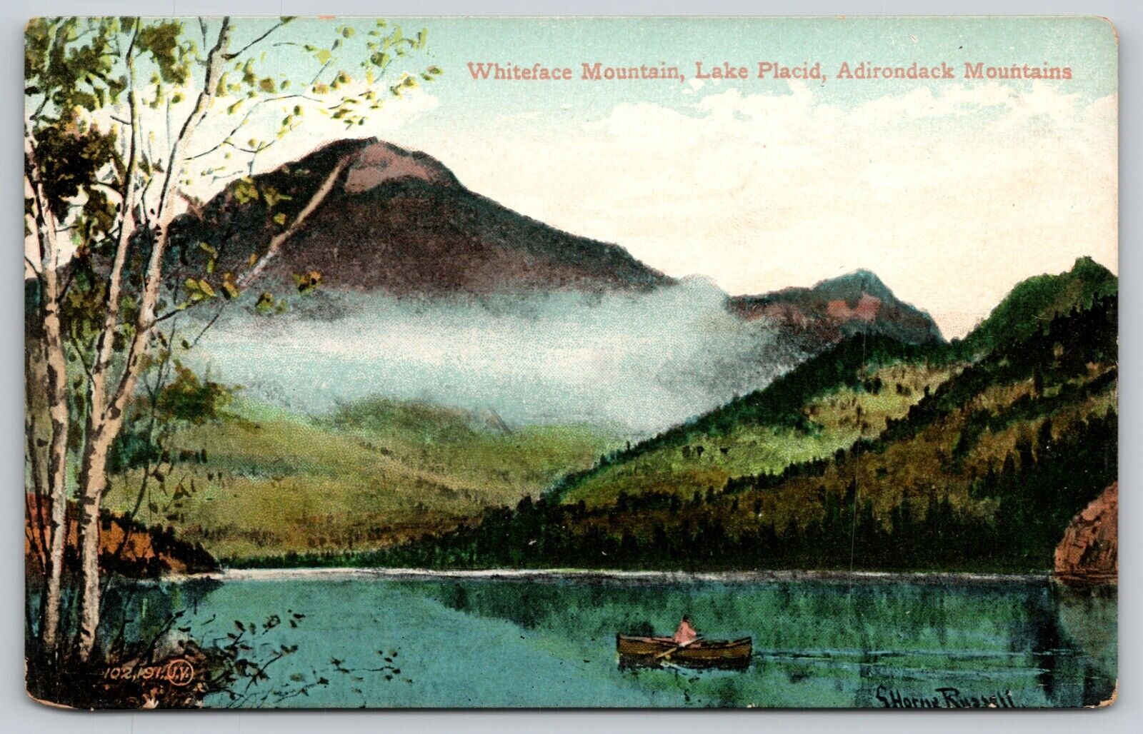 Postcard NY lake placid Adirondack Mountains Whiteface Mountain DB UNP A15