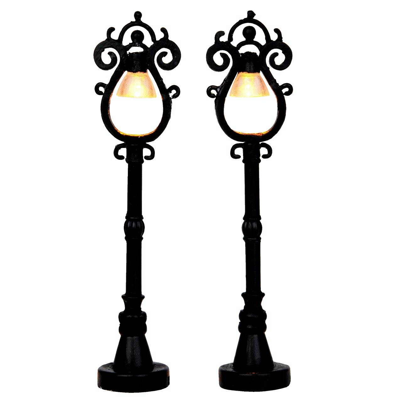 Lemax 2014 Parisian Street Lamp Caddington Village #44757 Battery Operated Rare