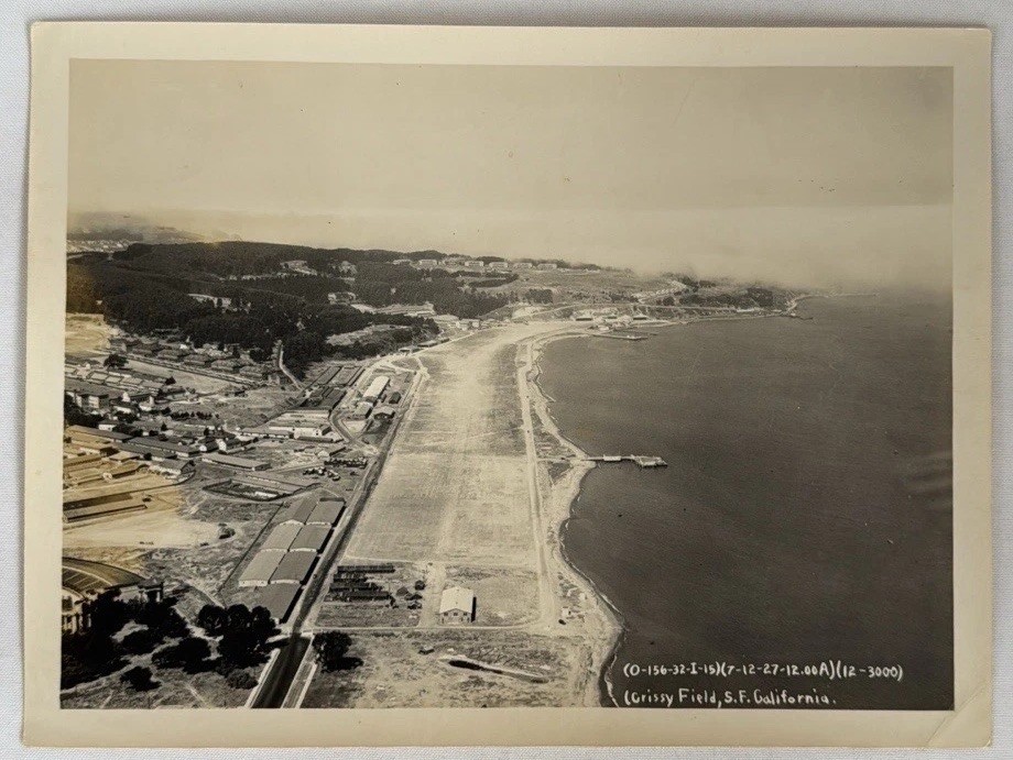 Aerial US Navy Antique 1927 Crissy Field, San Francisco, California Photo
