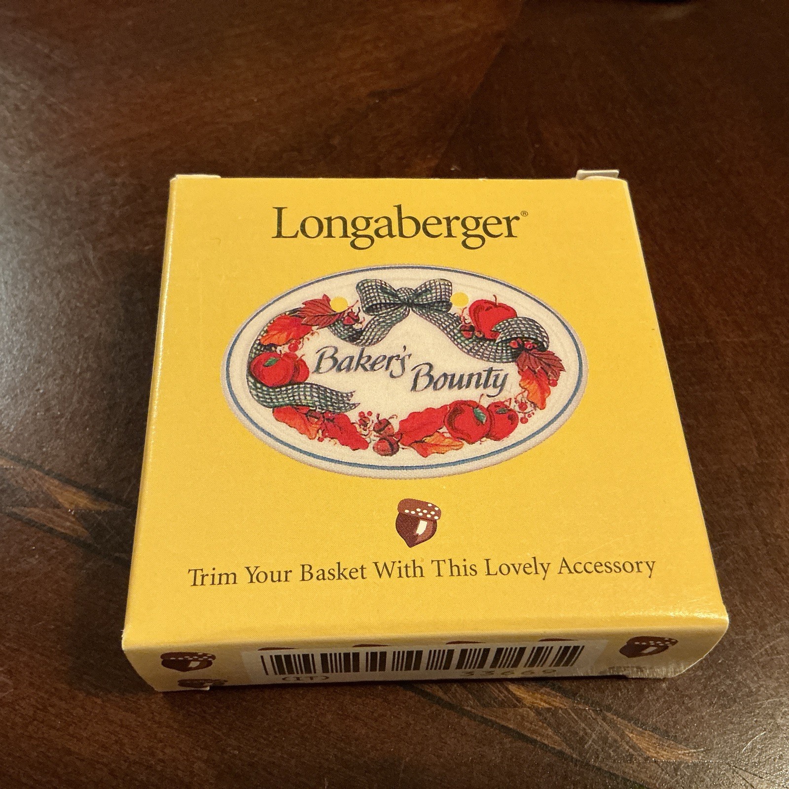 NOS 1998 Longaberger Baker’s Bounty Basket Tie-On 33669 NOS 1998 Longaberger Baker’s Bounty Basket Tie-On 33669