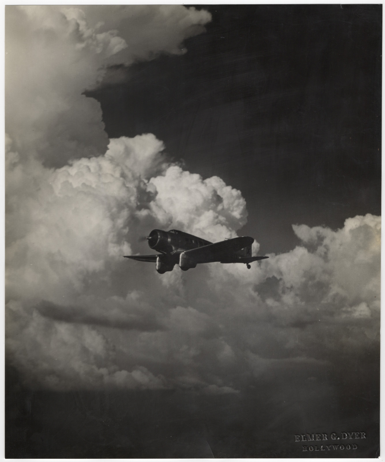 1935 Elmer Dyer Photo Northrop Delta X-ABED Doomed by Fire 7.5