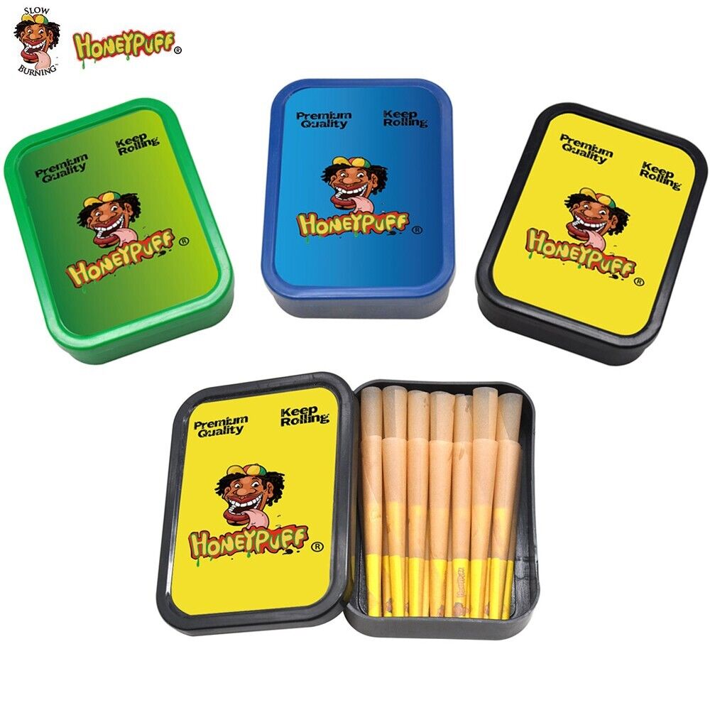 HONEYPUFF Classic 1 1/4 Size Pre Rolled Cones With Filter Tips + Cones Container