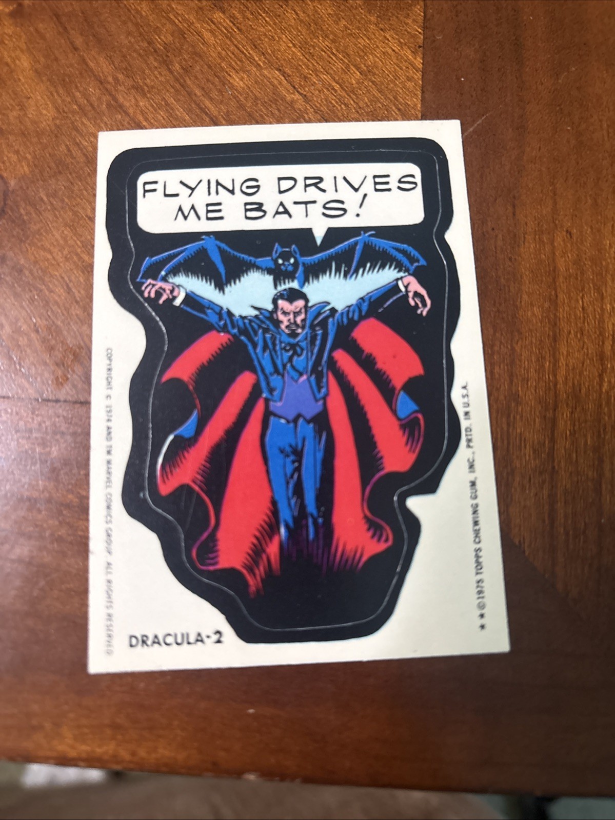 1975 Topps Marvel Comic Book Heroes Dracula Sticker #2 NM/Mint