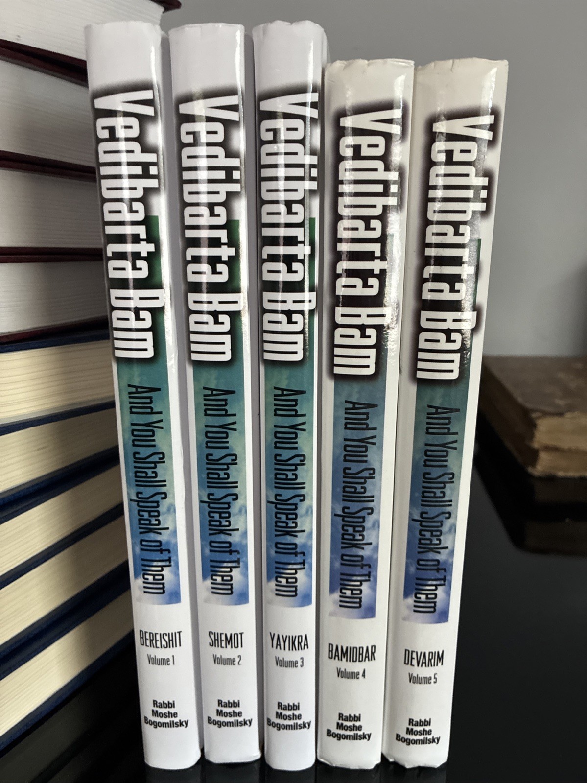 Vedibarta Bam Rabbi Bogomilsky 5 Volume Set of Torah Insights Parsha Hardcover