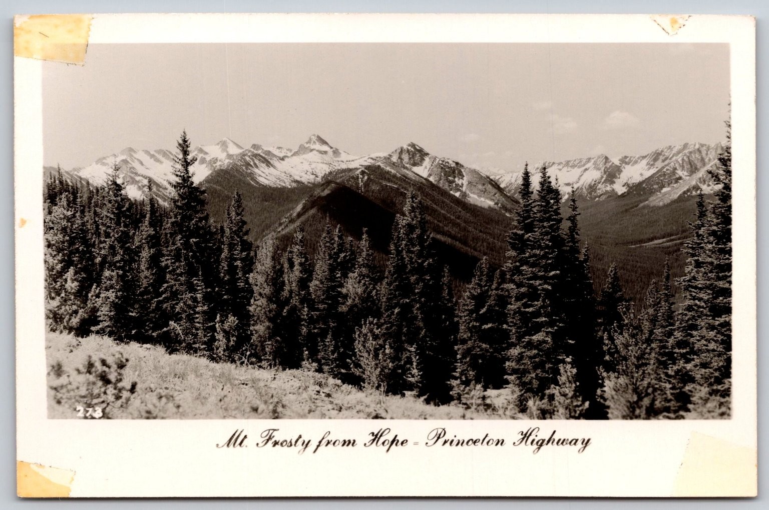 Mt. Frosty Hope-Princeton Hwy RPPC Postcard British Columbia Canada AA677