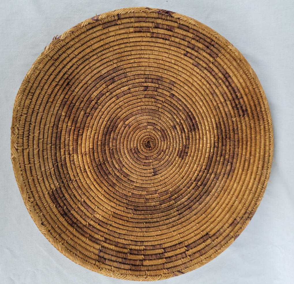 Vintage Ethiopian Hand Woven Grass Basket