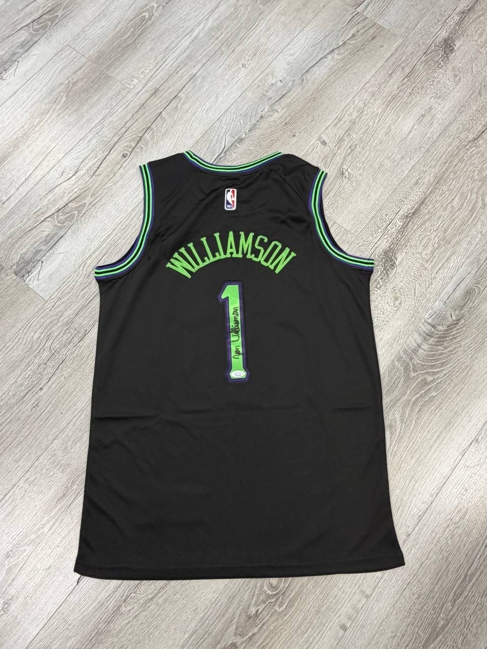 Zion Williamson Black-Green jersey Signed NBA PLAYER Autographed JSA COA