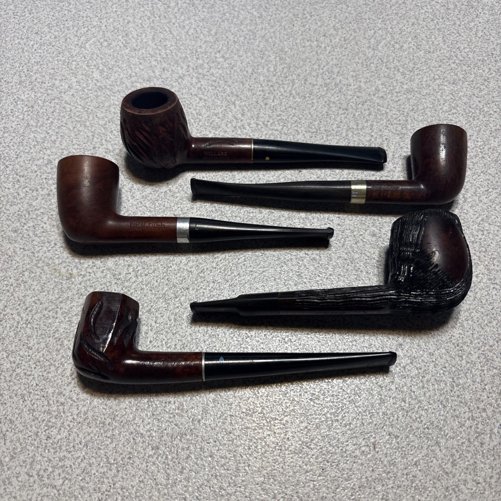 Vintage Lot Of 5 Pipes - Nob Hill, Dr.Grabon, Willard..,