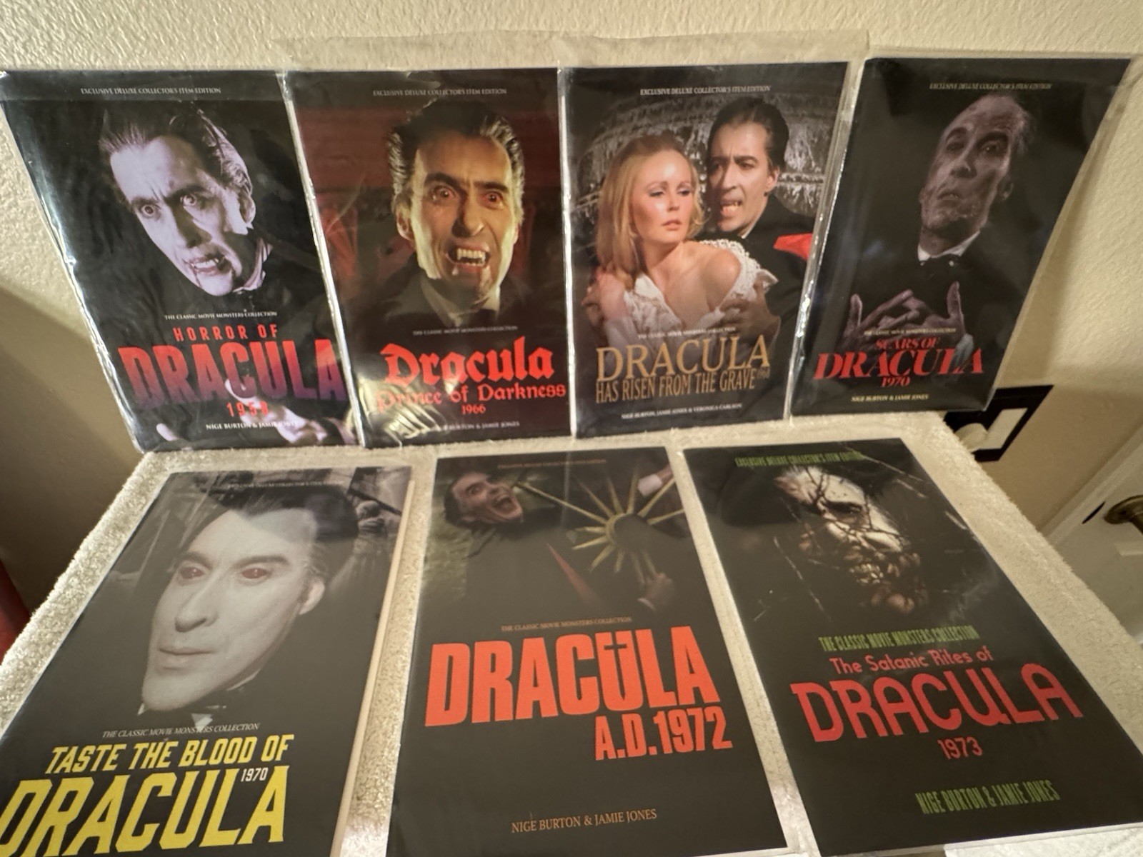 Christopher Lee Hammer Dracula Deluxe Collector Guides Complete Set of 7 Horror