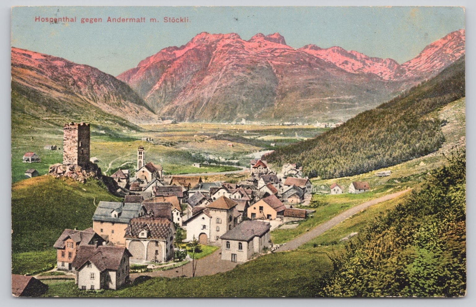 Hospenthal Andermatt Switzerland Stöckli Mountain Vintage Postcard Wilhelm Frey
