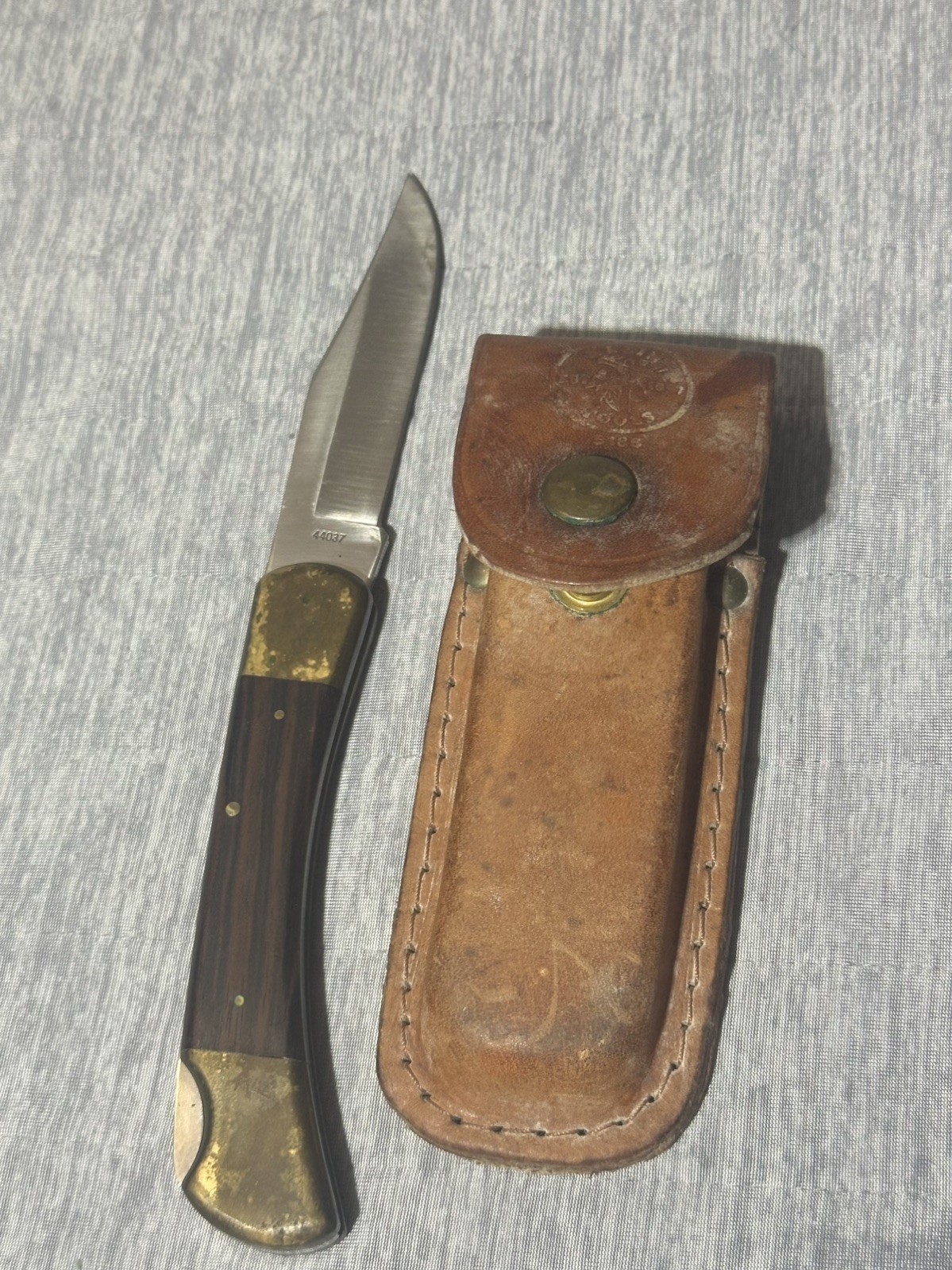 Klein Tools #44037 Lockback Knife with Klein Tools Leather Sheath,Vintage