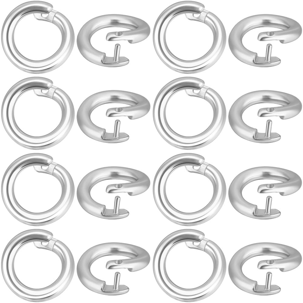 50 Pcs 5.5mm Locking Jump Rings in 925 Sterling Silver Plated Brass for Jewelry