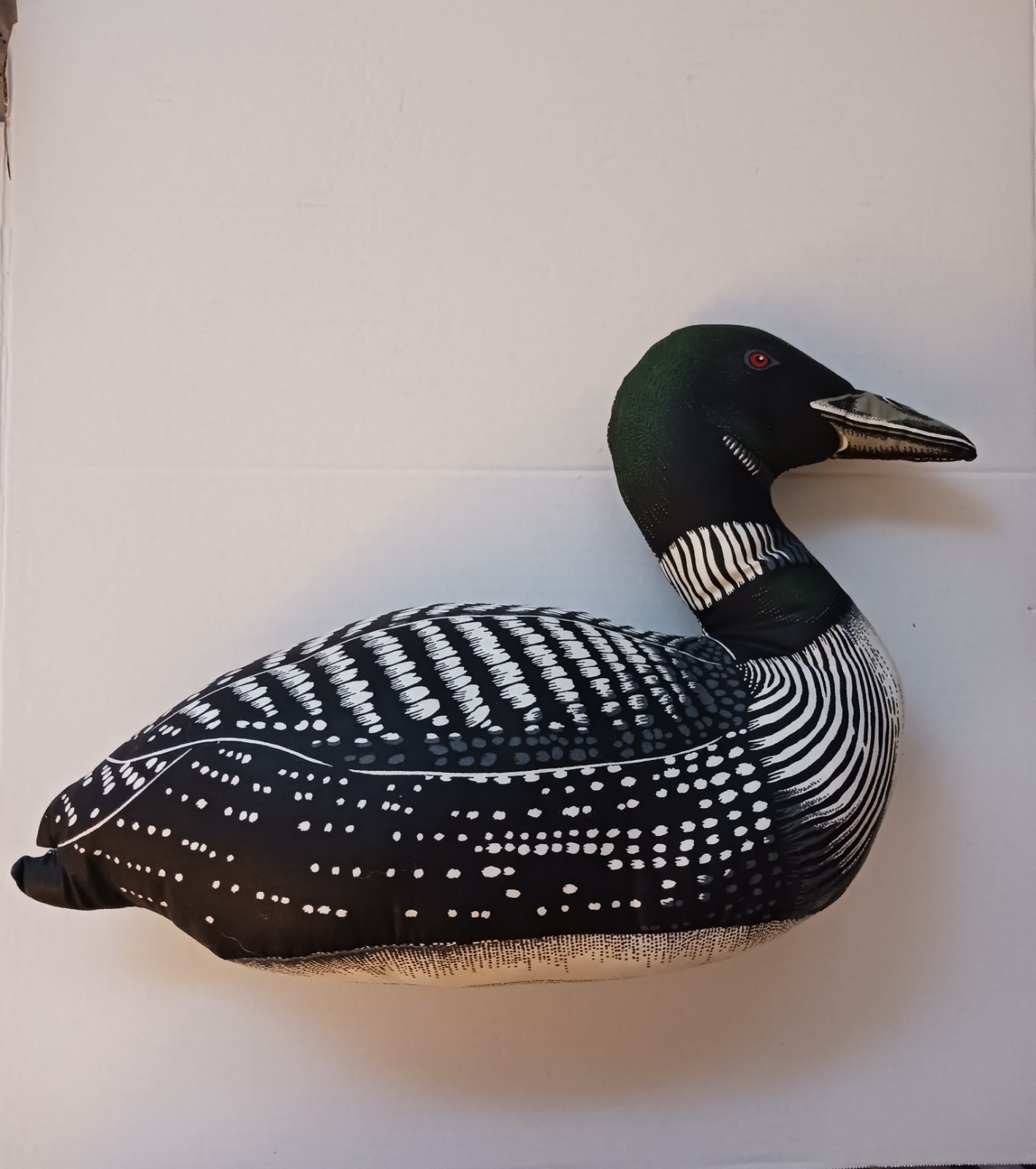  1980s THE LOON Stuffed Fabric Cloth Decoy , Hand Stitched Excellent Condition 