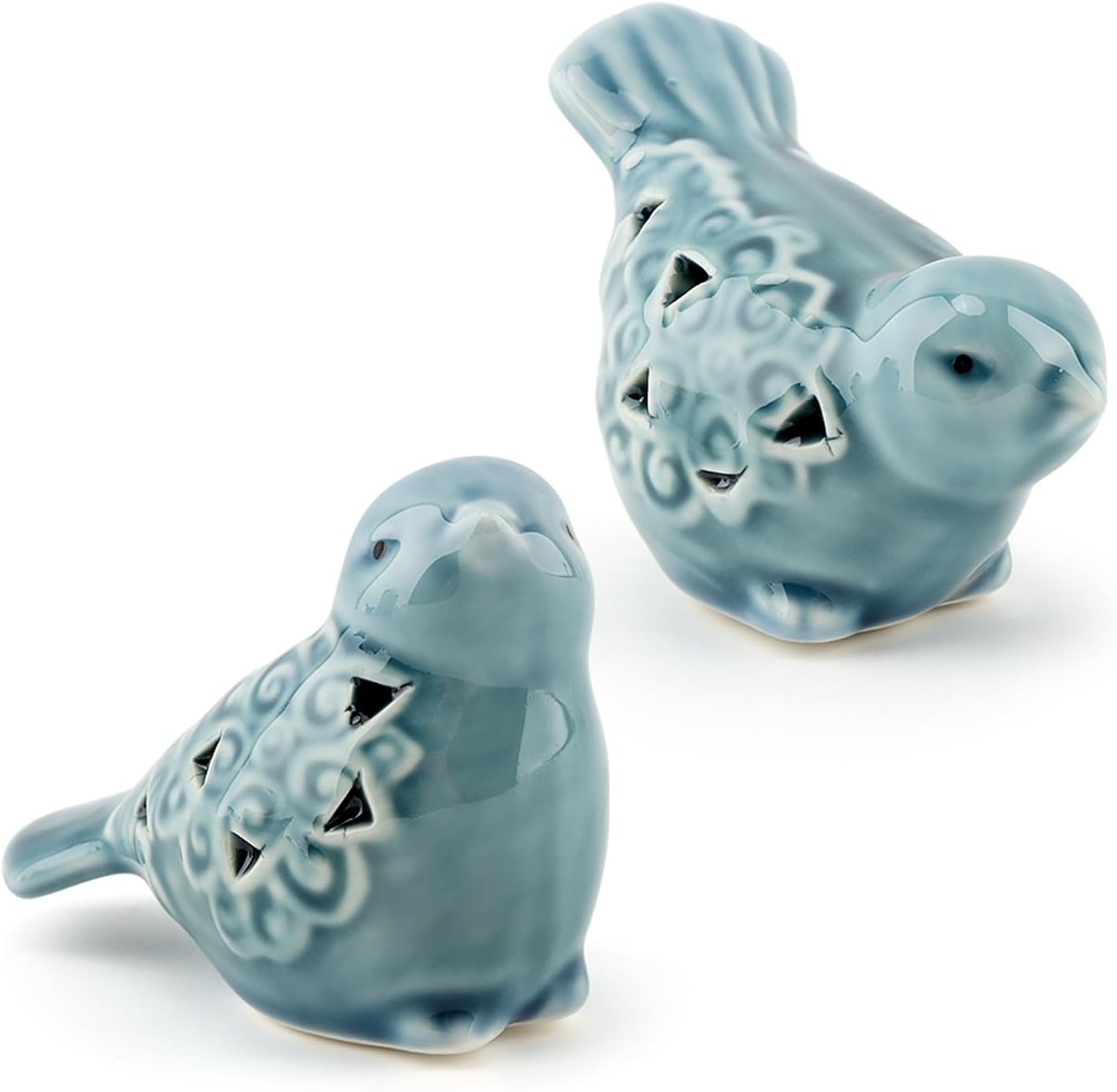 Set of 2 Ceramic Bird Figurines, Bird Decor for Home, Office, Garden, Coffee Sho Set of 2 Ceramic Bird Figurines, Bird Decor for Home, Office, Garden, Coffee Sho