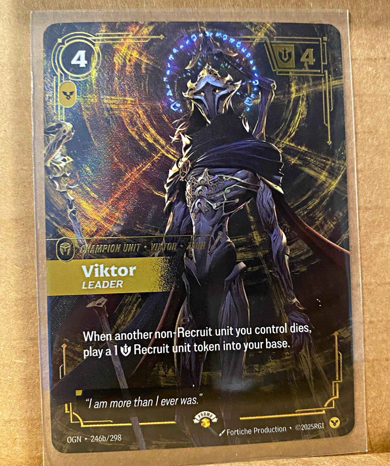 Riot Games League of Legends Riftbound Arcane Promo Viktor Leader English