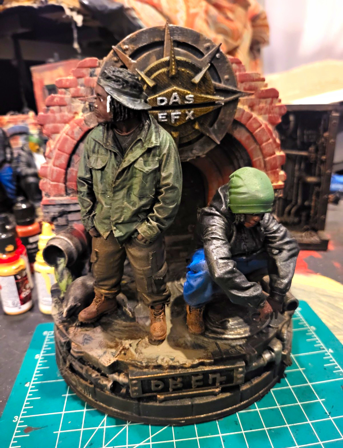 Rare Custom Made DAS EFX Sewer Diorama PLA Resin Figurine /statue HaPainted 