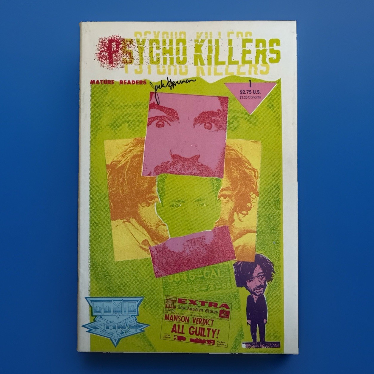 Psycho Killers #1 (1991) Charles Manson Signed Herman Timmons COA Limited 200 Psycho Killers #1 (1991) Charles Manson Signed Herman Timmons COA Limited 200