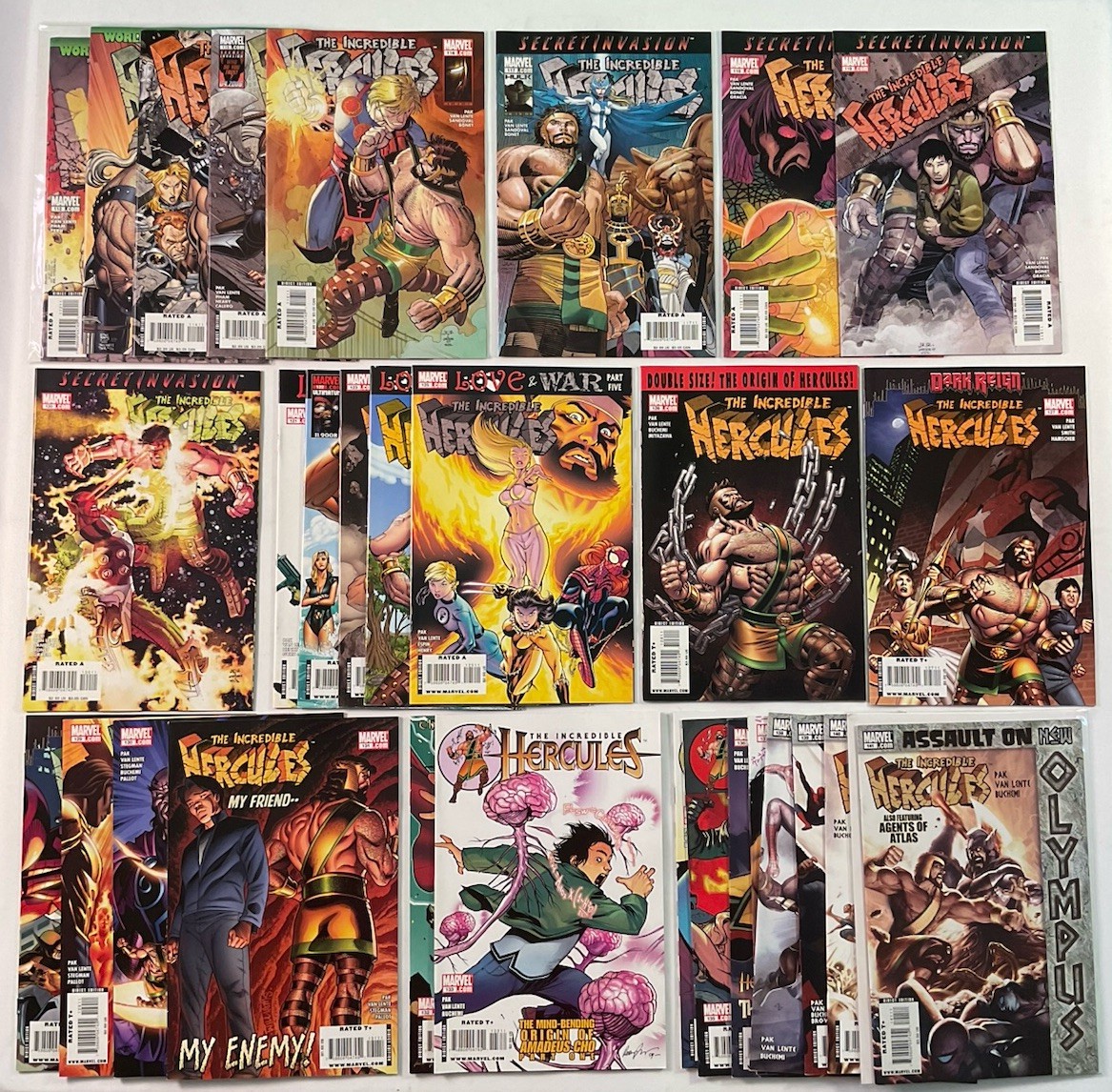 THE INCREDIBLE HERCULES ISS#112-141 COMPLETE LOT OF 30 MARVEL 2008