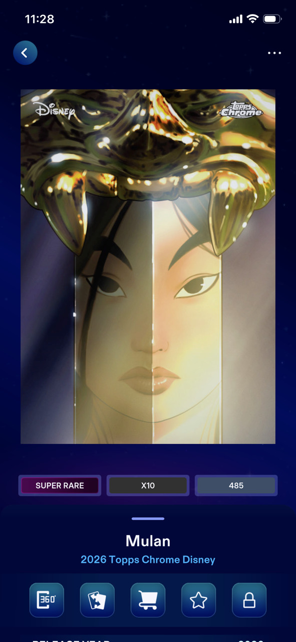 Digital 2026 Disney Collect Chrome Reflections Super Rare SR MULAN