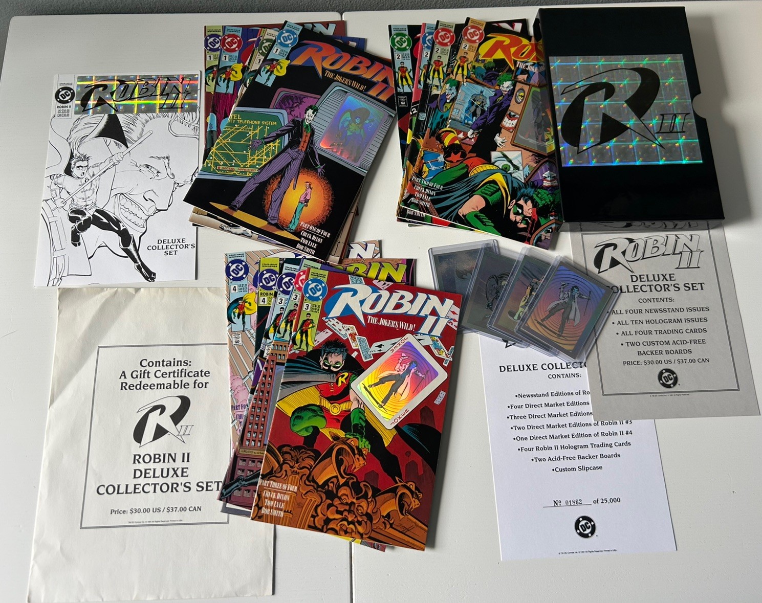 ROBIN II DELUXE COLLECTOR'S SET Numbered 01862 of 25,000 W/Preorder Certificate 