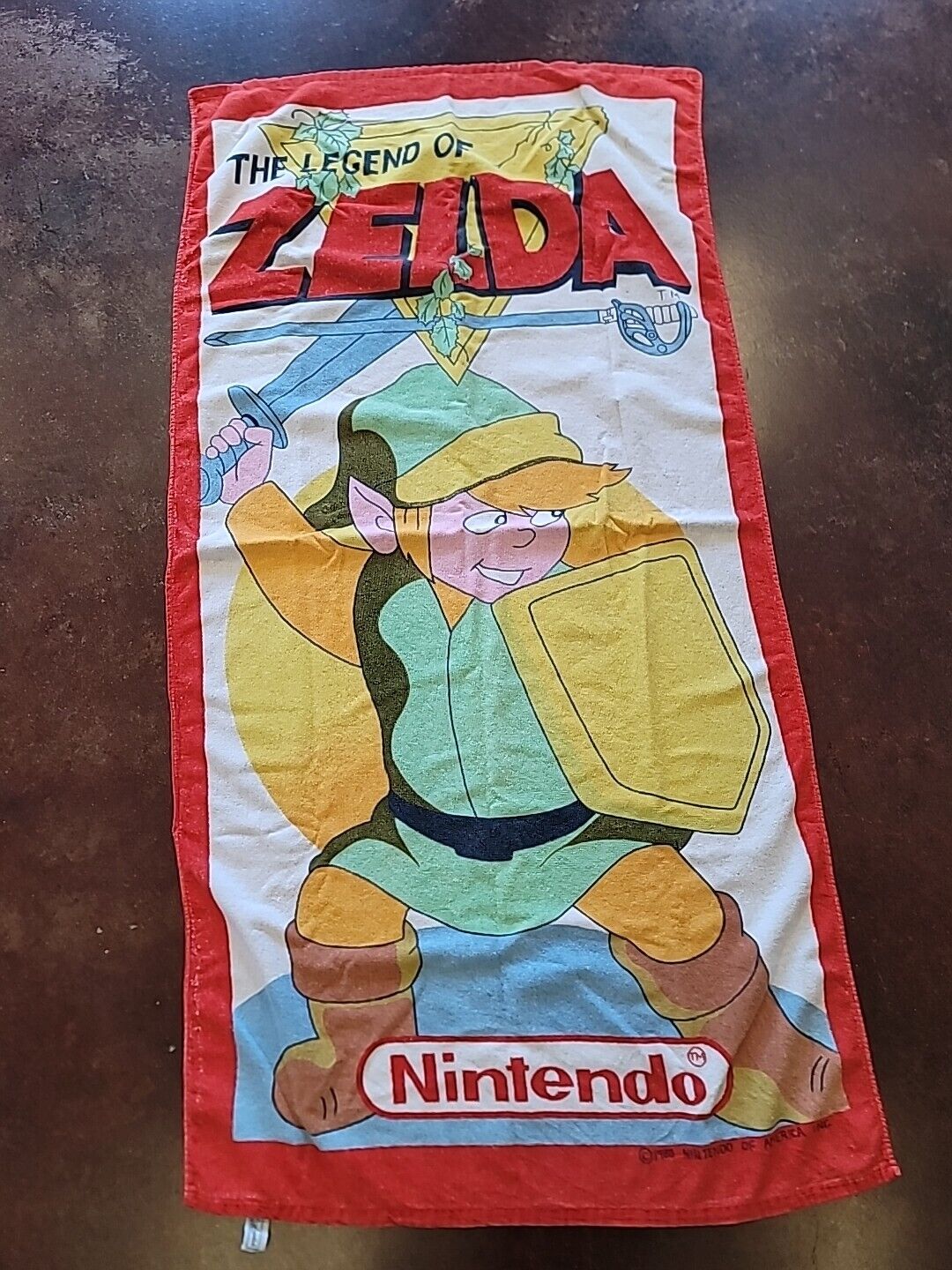 Vintage 80s 1988 The Legend Of Zelda Nintendo Beach Towel. 29