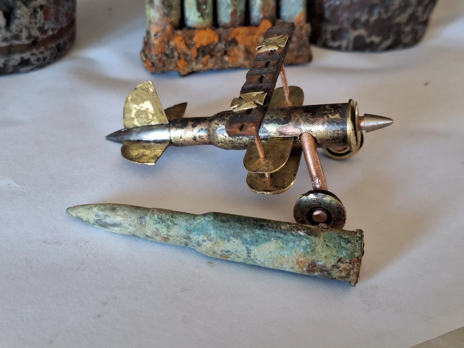 WWI Trench Art Airplane from Original Cartridge – Eastern Front History WWI Trench Art Airplane from Original Cartridge – Eastern Front History